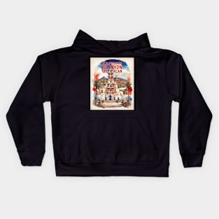 Tlalpujahua de Rayon Puebla Mexico Vintage Tourism Travel Kids Hoodie